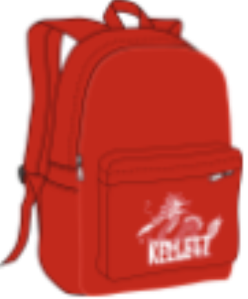 A Red Bags from Kellett School in size O/S for boy. (Front View)