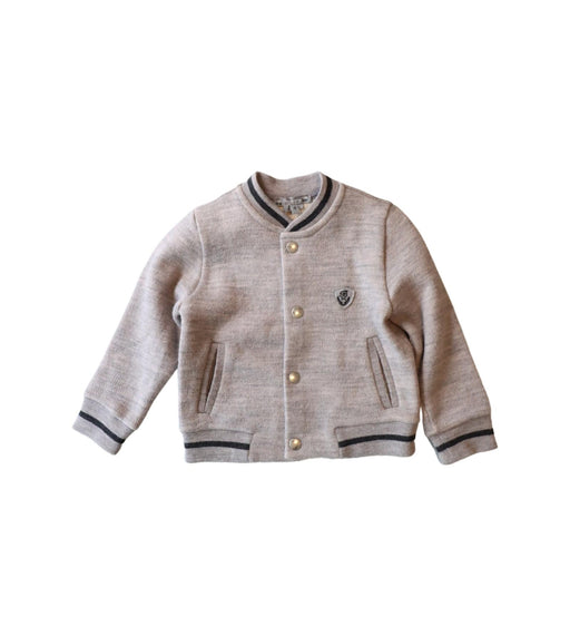 A Grey Lightweight Jackets from Bonpoint in size 4T for boy. (Front View)