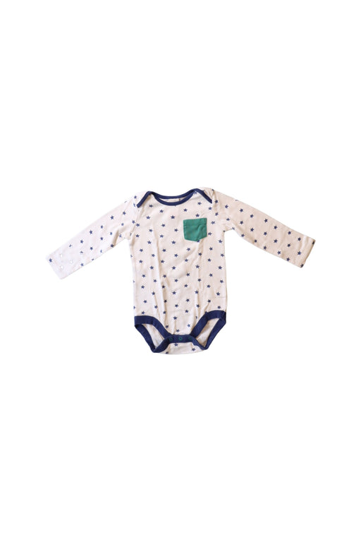 A White Long Sleeve Bodysuits from Boden in size 12-18M for boy. (Front View)