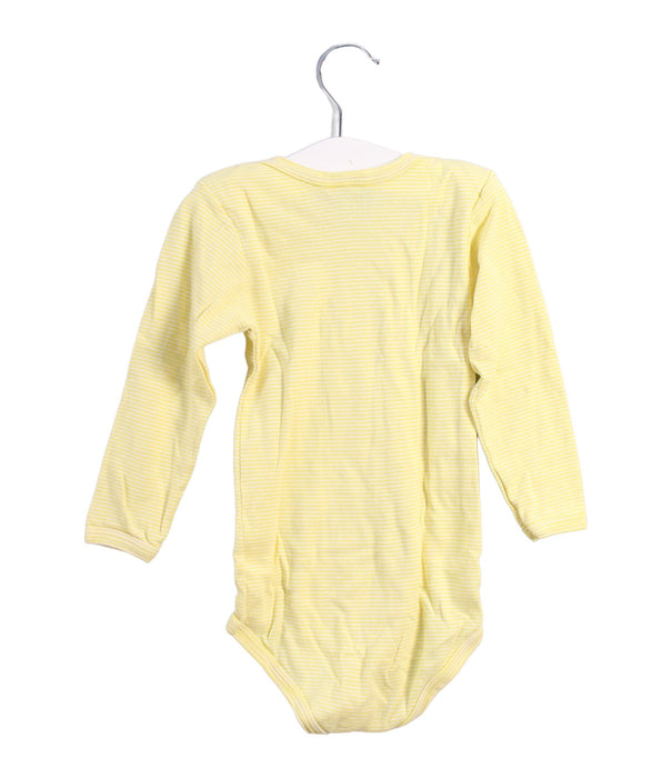 A Yellow Long Sleeve Bodysuits from Petit Bateau in size 3T for boy. (Back View)