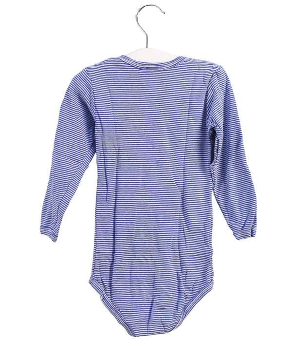 A White Long Sleeve Bodysuits from Petit Bateau in size 3T for boy. (Back View)