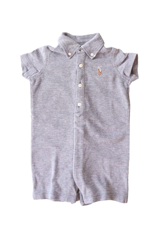 A Grey Rompers from Ralph Lauren in size 3-6M for boy. (Front View)