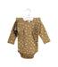 A Brown Long Sleeve Bodysuits from Jamie Kay in size 3-6M for girl. (Front View)