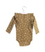 A Brown Long Sleeve Bodysuits from Jamie Kay in size 3-6M for girl. (Back View)
