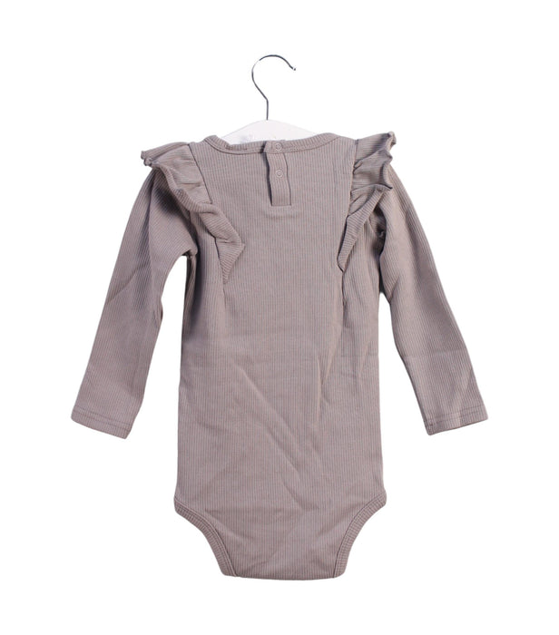 A Taupe Long Sleeve Bodysuits from Jamie Kay in size 2T for girl. (Back View)