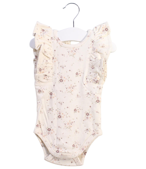 A White Sleeveless Bodysuits from Jamie Kay in size 3-6M for girl. (Front View)