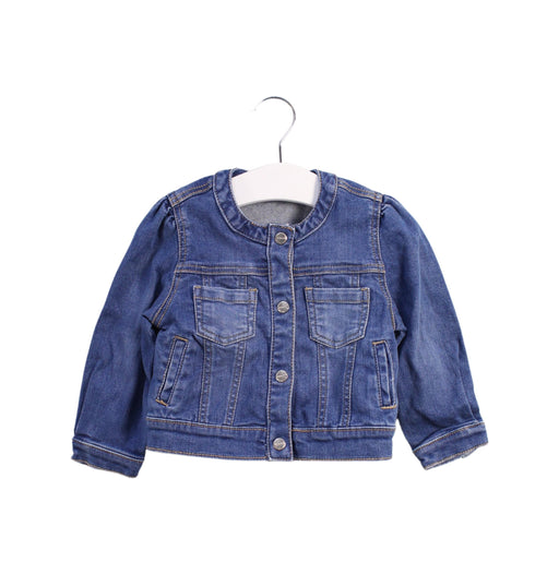 A Blue Lightweight Jackets from Mayoral in size 6-12M for girl. (Front View)