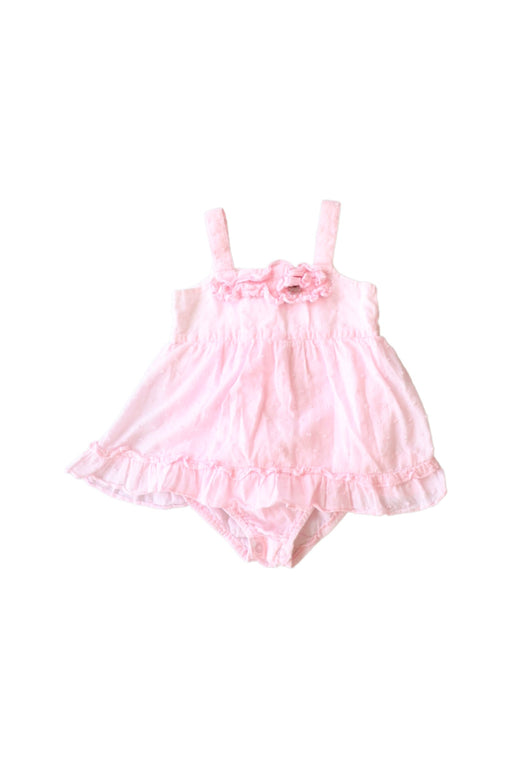 A Pink Sleeveless Bodysuits from Nicholas & Bears in size 6-12M for girl. (Front View)