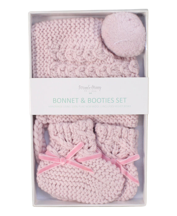 Snuggle Hunny Bonnet and Booties Gift Set O/S