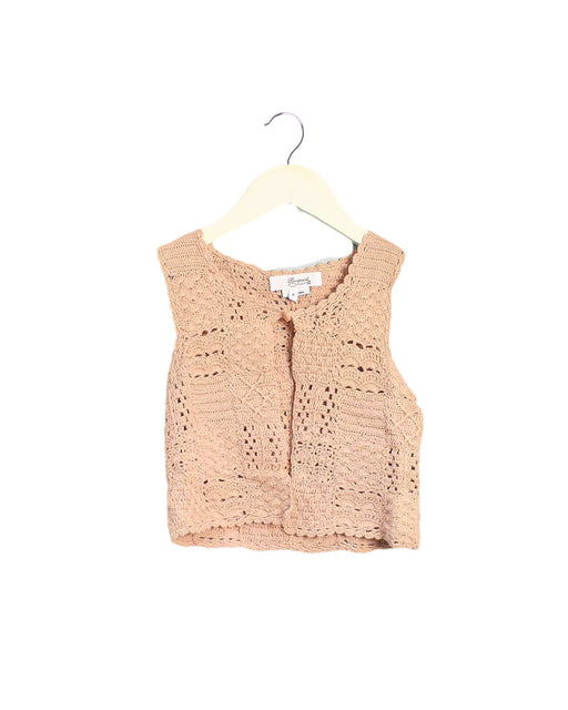 A Pink Sweater Vests from Bonpoint in size 6T for girl. (Front View)