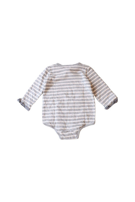 A Grey Long Sleeve Bodysuits from bebe reduction in size 3-6M for girl. (Back View)