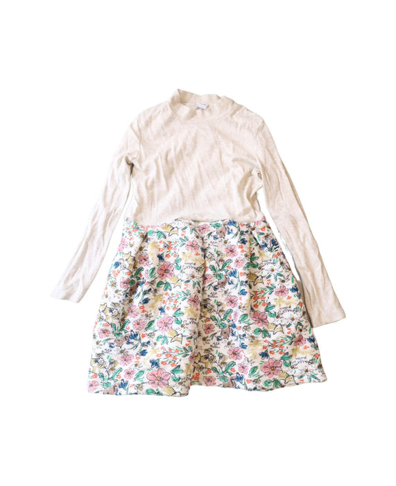 A Multicolour Long Sleeve Dresses from Petit Bateau in size 10Y for girl. (Front View)