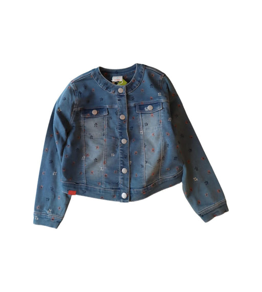 A Blue Lightweight Jackets from Boboli in size 6T for girl. (Front View)