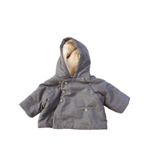 A Grey Lightweight Jackets from Bonpoint in size 3-6M for boy. (Front View)