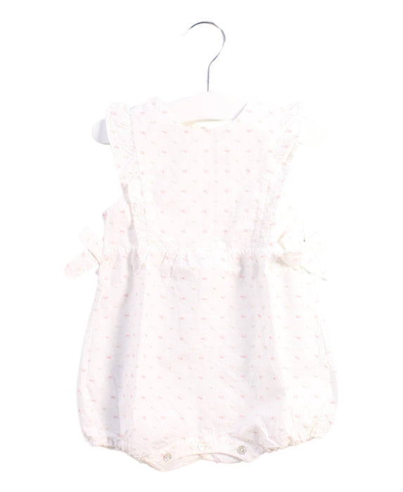 A White Sleeveless Rompers from Tartine et Chocolat in size 6-12M for girl. (Front View)