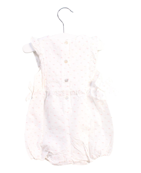 A White Sleeveless Rompers from Tartine et Chocolat in size 6-12M for girl. (Back View)