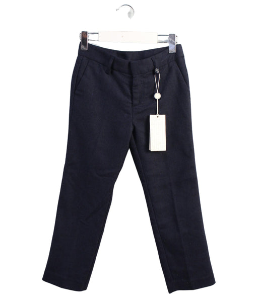 A Navy Casual Pants from I Pinco Pallino in size 4T for boy. (Front View)