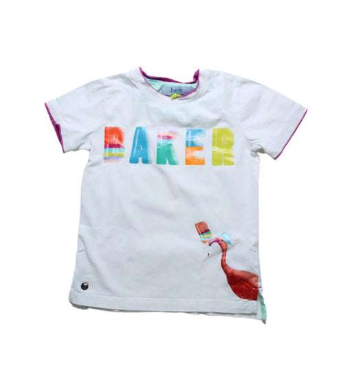 A White T Shirts from Baker by Ted Baker in size 3T for girl. (Front View)