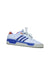 A Blue Sneakers from Adidas in size 12Y for girl. (Front View)