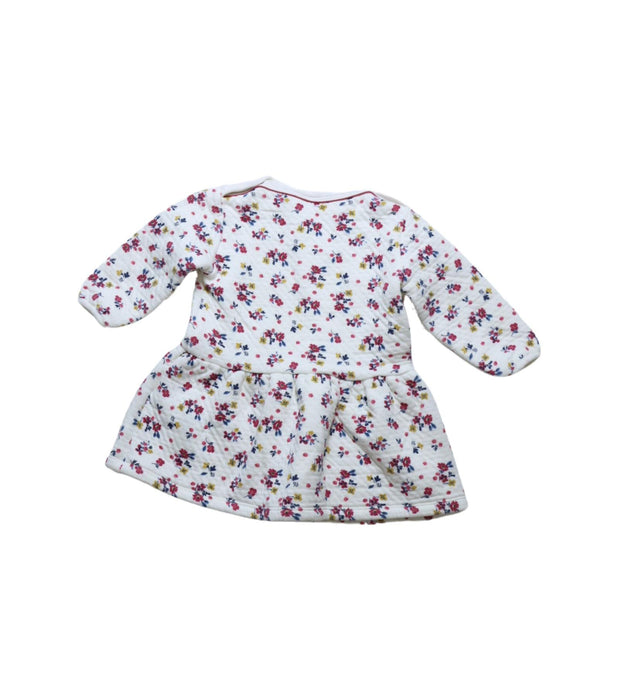 A White Long Sleeve Dresses from Petit Bateau in size 3-6M for girl. (Back View)
