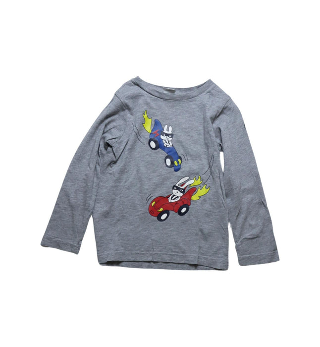 A Grey Long Sleeve Tops from Polarn O. Pyret in size 3T for boy. (Front View)