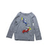 A Grey Long Sleeve Tops from Polarn O. Pyret in size 3T for boy. (Front View)