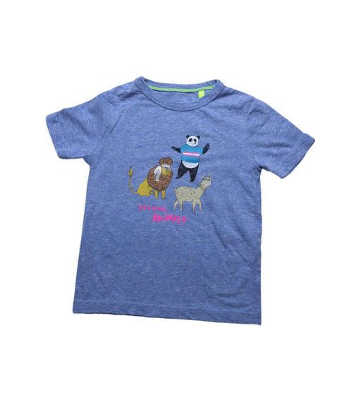 A Blue Short Sleeve T Shirts from Boden in size 3T for girl. (Front View)