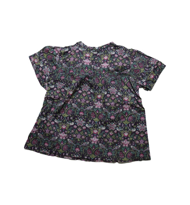 A Purple Short Sleeve Tops from Emile et Ida in size 4T for girl. (Back View)