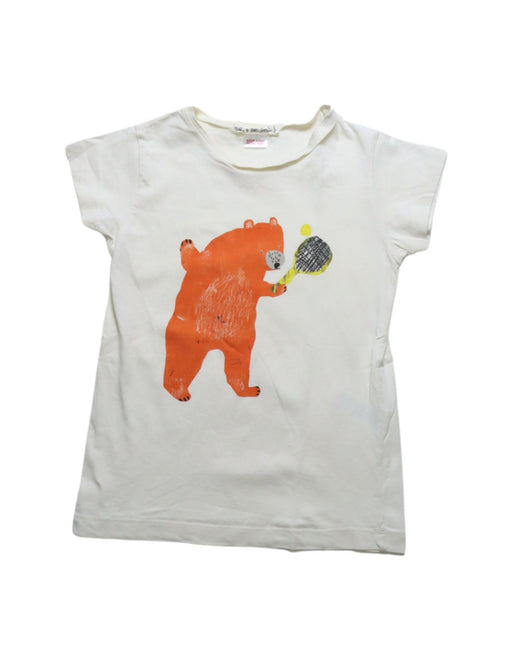 A White Short Sleeve T Shirts from Noe & Zoe Berlin in size 4T for girl. (Front View)