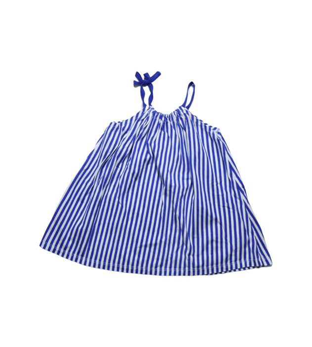 A Blue Sleeveless Dresses from Petit Bateau in size 12-18M for girl. (Back View)