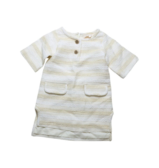 A White Short Sleeve Dresses from Sisland in size 6-12M for girl. (Front View)