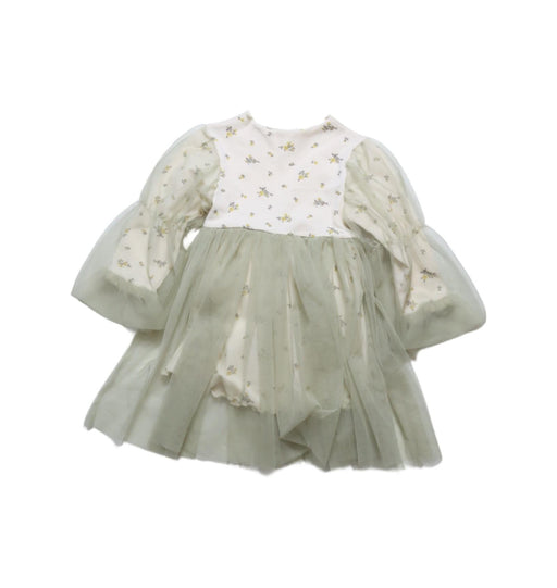 A White Long Sleeve Dresses from Aosta in size 12-18M for girl. (Front View)