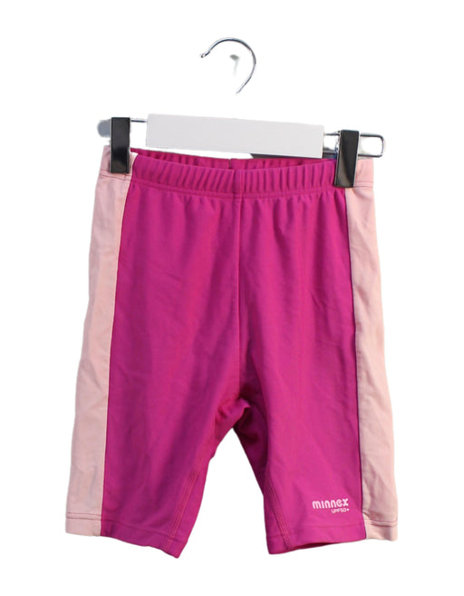 A Pink Swim Shorts from Minnex in size 4T for girl. (Front View)