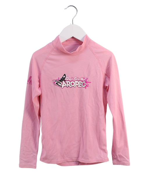A Pink Rash Guards from Aropec in size 8Y for girl. (Front View)