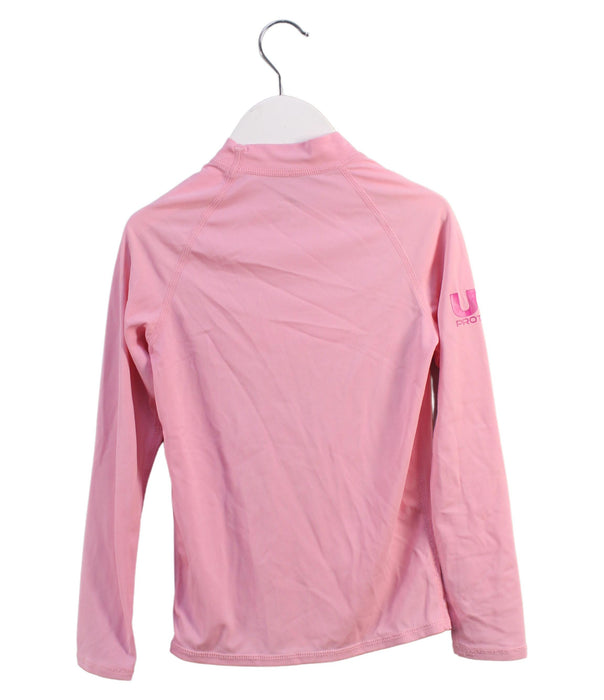A Pink Rash Guards from Aropec in size 8Y for girl. (Back View)