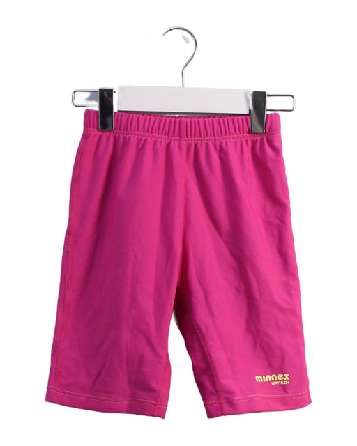 A Pink Swim Shorts from Minnex in size 5T for girl. (Front View)