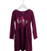 A Burgundy Long Sleeve Dresses from Lands' End in size 5T for girl. (Front View)