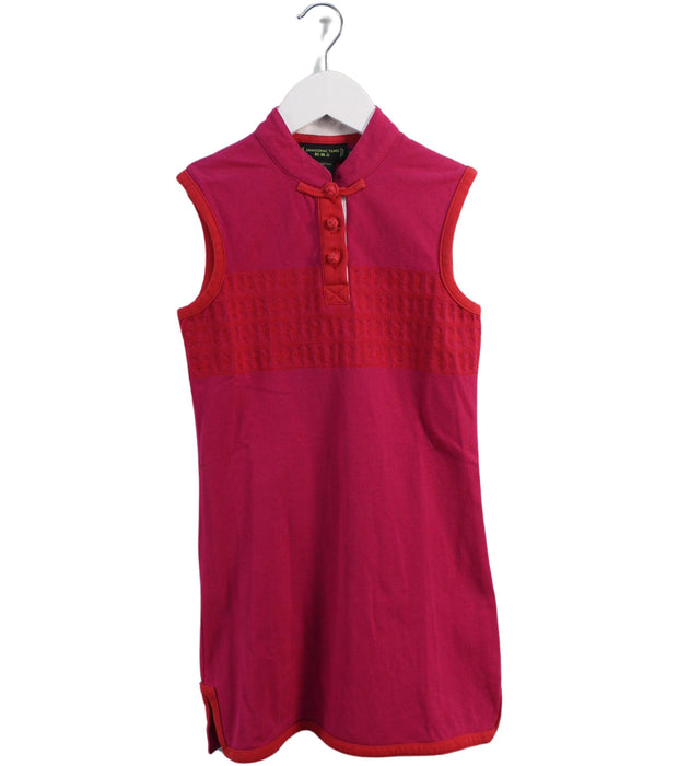 A Red Sleeveless Dresses from Shanghai Tang in size 8Y for girl. (Front View)