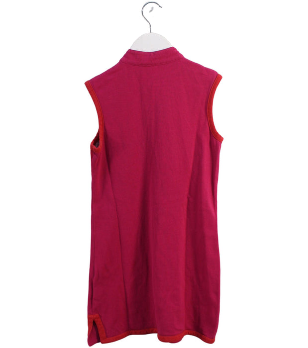 A Red Sleeveless Dresses from Shanghai Tang in size 8Y for girl. (Back View)