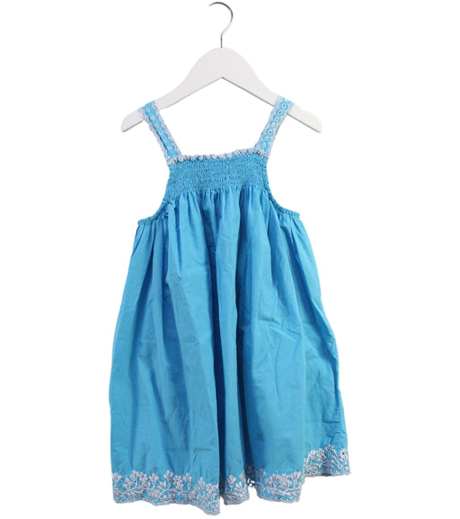 A Blue Sleeveless Dresses from Kidsagogo in size 4T for girl. (Front View)