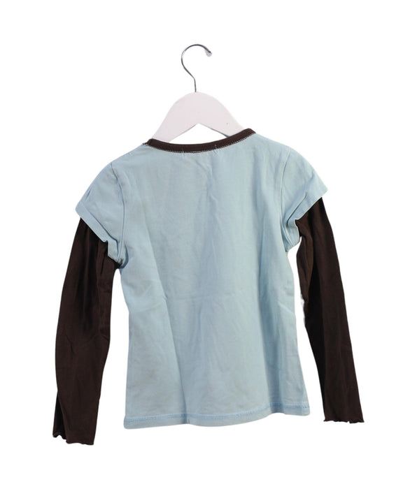 A Blue Long Sleeve Tops from Guess in size 6T for girl. (Back View)