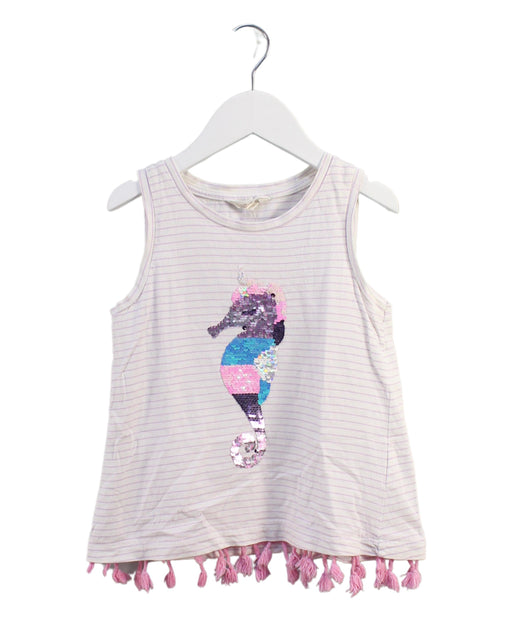 A White Sleeveless Tops from Milkshake in size 7Y for girl. (Front View)