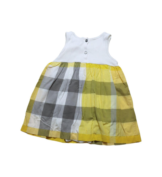 A White Sleeveless Dresses from Burberry in size 6-12M for girl. (Back View)