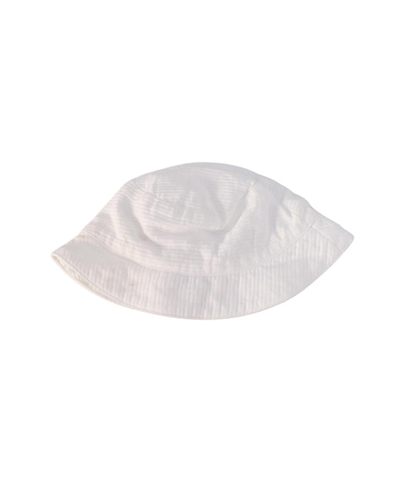 A White Sun Hats from Jacadi in size 0-3M for neutral. (Back View)