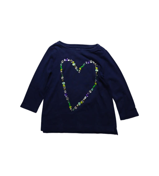 A Navy Long Sleeve Tops from Crewcuts in size 8Y for girl. (Front View)