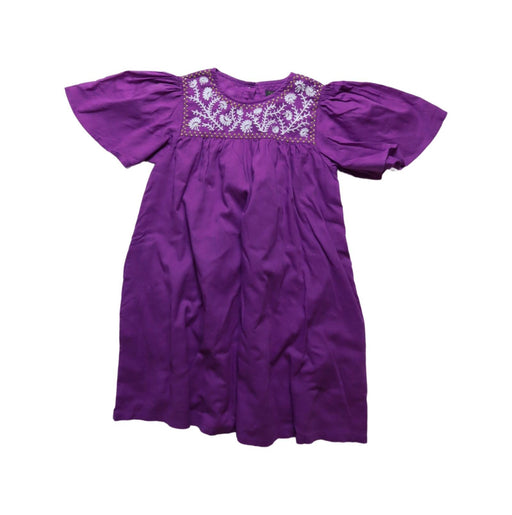 A Purple Short Sleeve Dresses from Velveteen in size 5T for girl. (Front View)