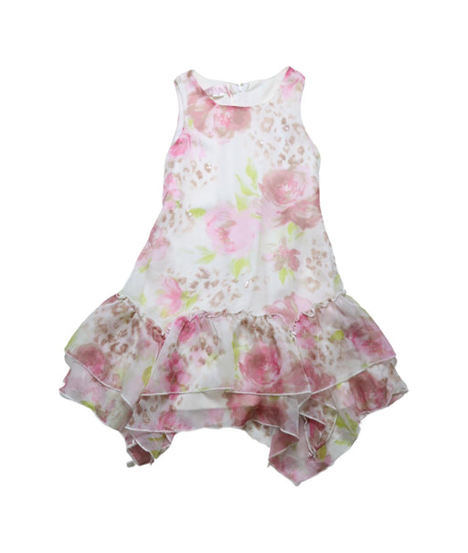 A White Sleeveless Dresses from Baby Biscotti in size 6T for girl. (Front View)