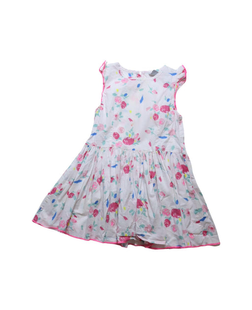 A Multicolour Sleeveless Dresses from Petit Bateau in size 4T for girl. (Front View)