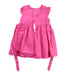 A Pink Sleeveless Dresses from La Coqueta in size 2T for girl. (Back View)