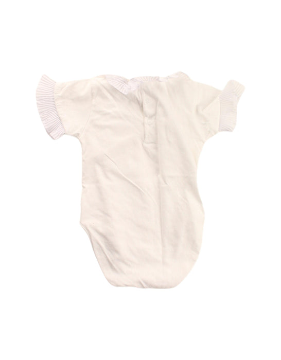 A White Bodysuits from La Coqueta in size 3-6M for girl. (Back View)